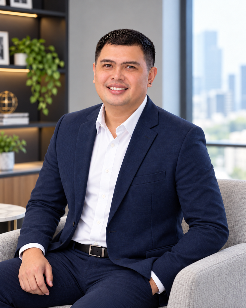 Djan Angelo Capinpin, operations and talent development consultant, seated in a modern office